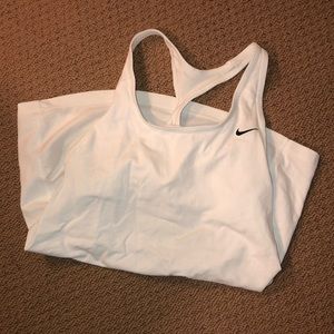 Women’s white workout tank